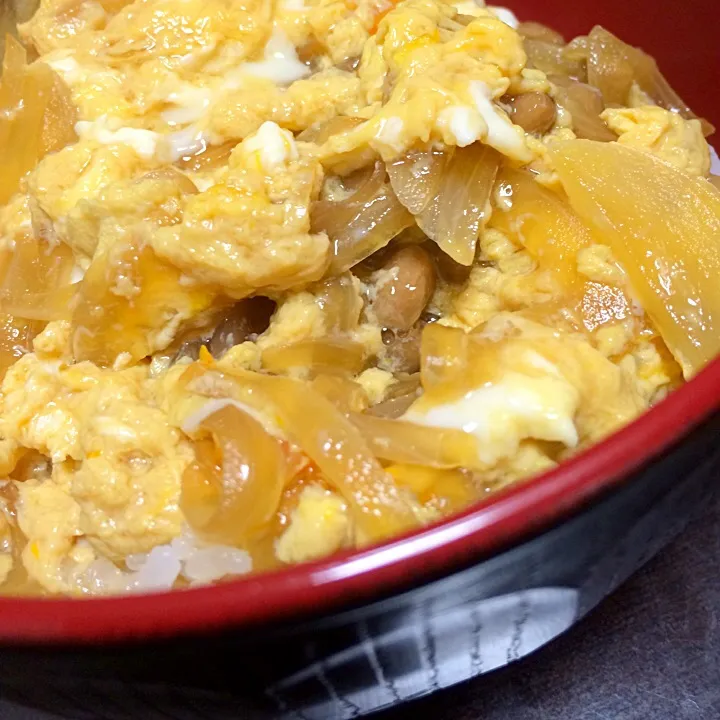 納豆入り玉子丼|きゃめさん