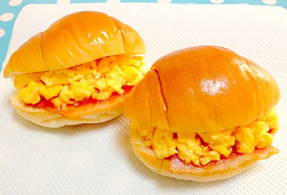 Scramble egg & Bacon Sandwich|Liezlさん