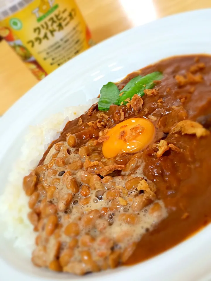 Snapdishの料理写真:🍛納豆カレーꉂ ೭(˵¯̴͒ꇴ¯̴͒˵)౨✩⃛|R-Kさん