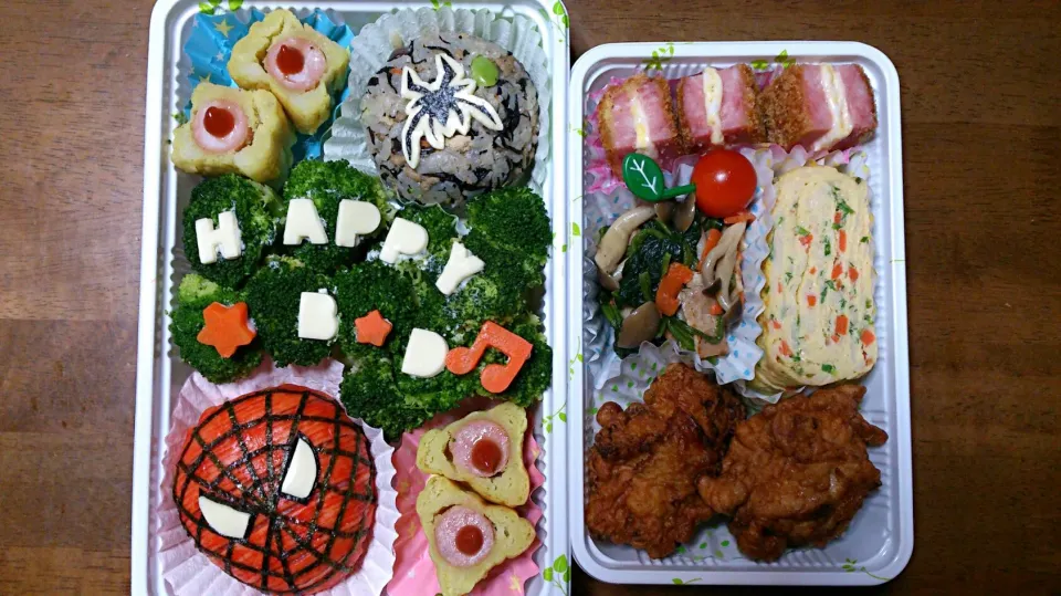 Snapdishの料理写真:スパイダーマン誕生日弁当♪|ｎａｔｓｕ !!さん