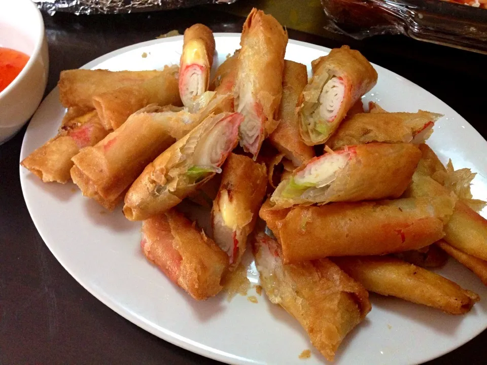 Crabstick Spring Roll with Korean Vermicelli, Lettuce and Cheez! :)|Argee del Mundoさん