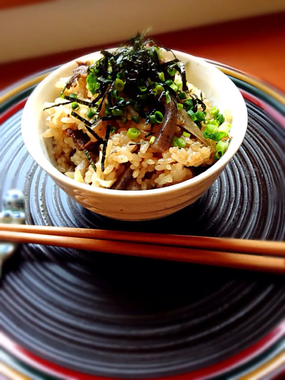 生姜が香る牛肉と牛蒡の炊き込みご飯|ecoさん