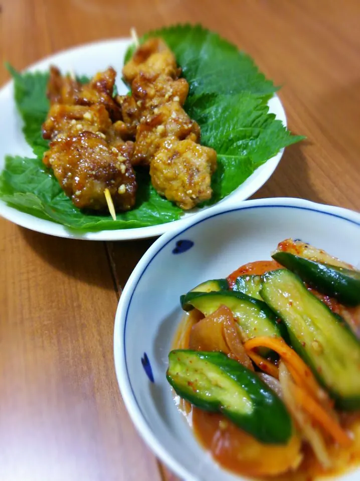 ヤンニョムチキンとトマトのキムチで晩ごはん♪|Noriko Kawashimaさん