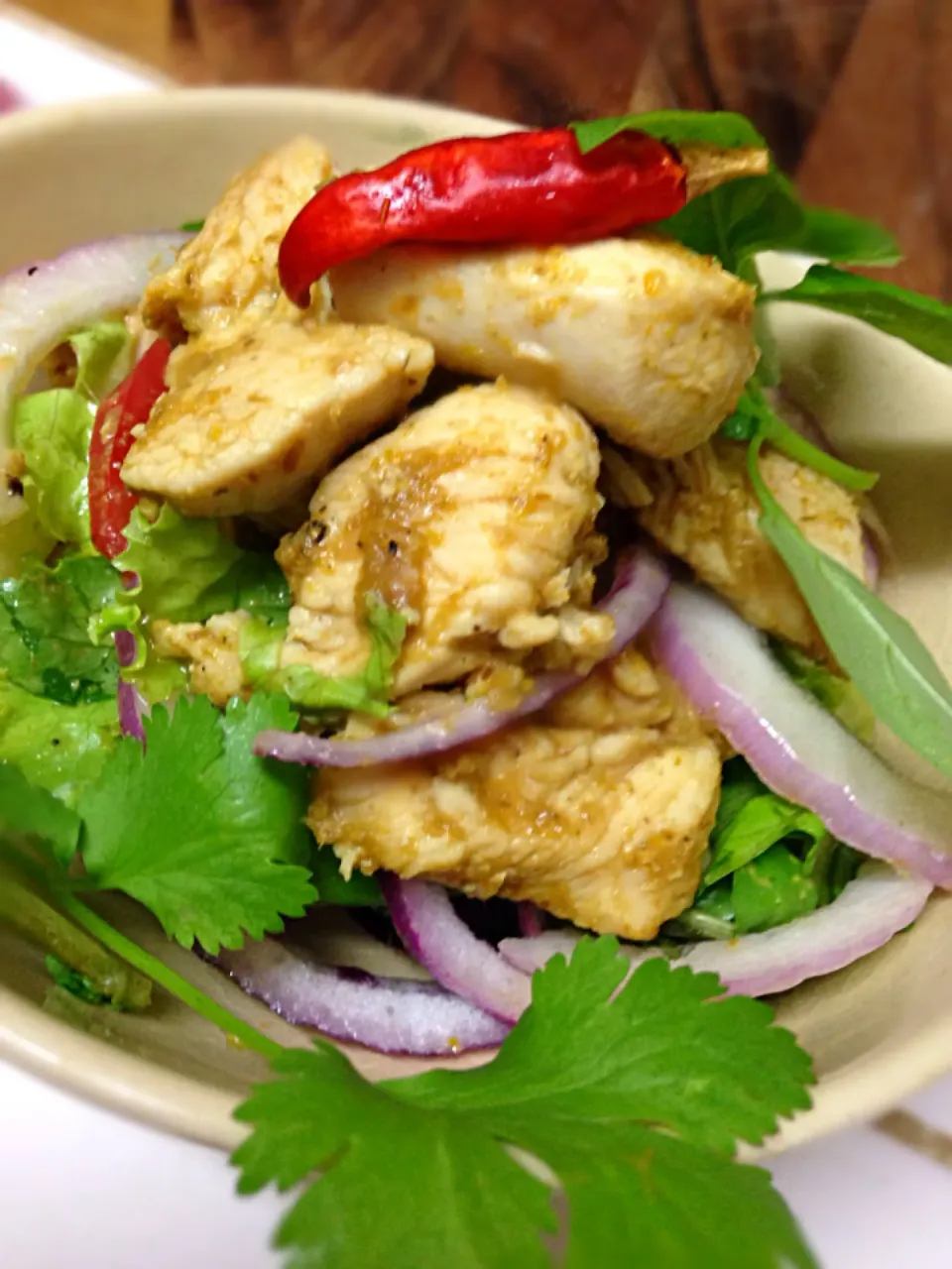 Green curry chicken salad             グリーンカレーチキン サラダ|Yuriさん