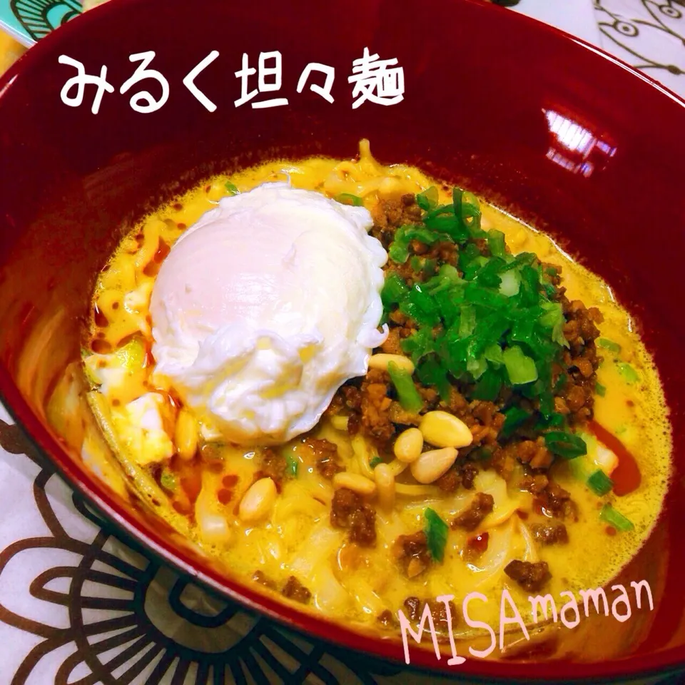 Snapdishの料理写真:みるく坦々麺|みさmamanさん