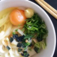 Snapdishの料理写真:お吸い物の素で簡単うどん|こまいさん