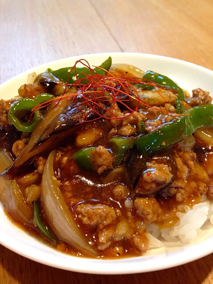 どぉ〜ん❗️八丁味噌で麻婆茄子どぉ〜ん|まつださんさん