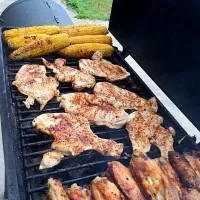 Grilled corn, chicken wings & chicken breast!!|FoodManOnWheelzさん