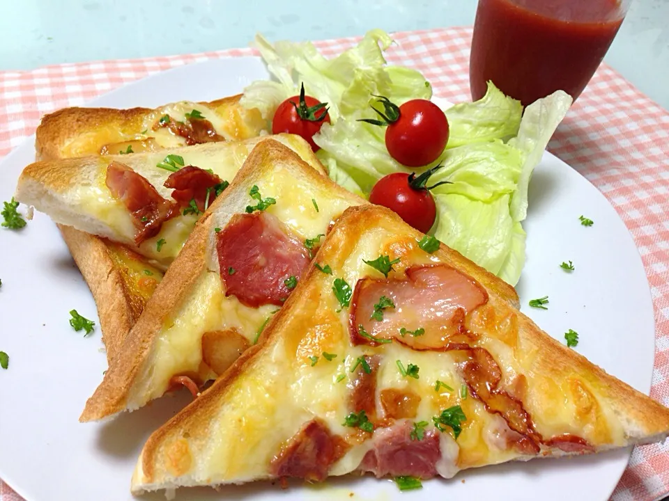 cheeze☆pork ham toasted bread|rubyjaneさん