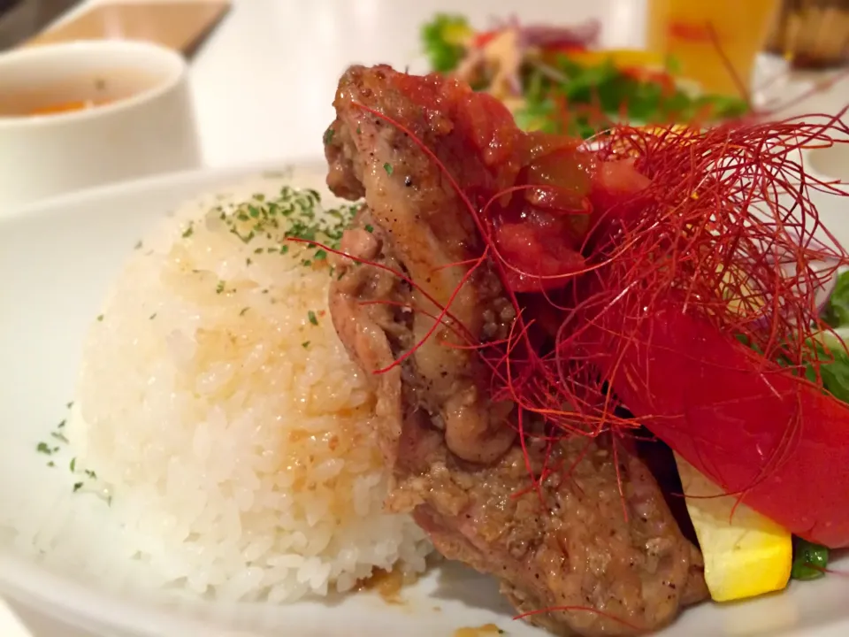 ジャークチキン丼|なめこさん