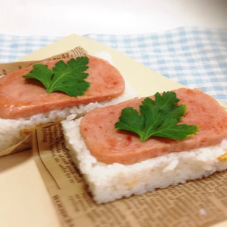 自分弁当、スパムむすび|美也子さん