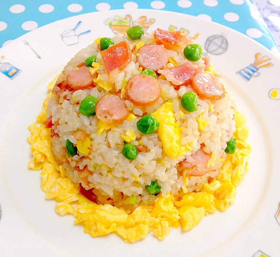 Fried Rice with Bacon & Sausages|Liezlさん