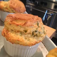 Ramp and green garlic soufflé.|aaron martinさん