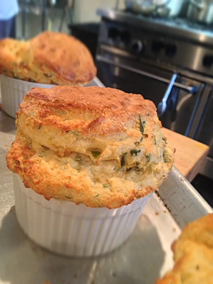 Snapdishの料理写真:Ramp and green garlic soufflé.|aaron martinさん