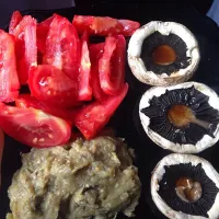 Tomatoes with mushrooms and  eggplants|VegMa(n)iaさん