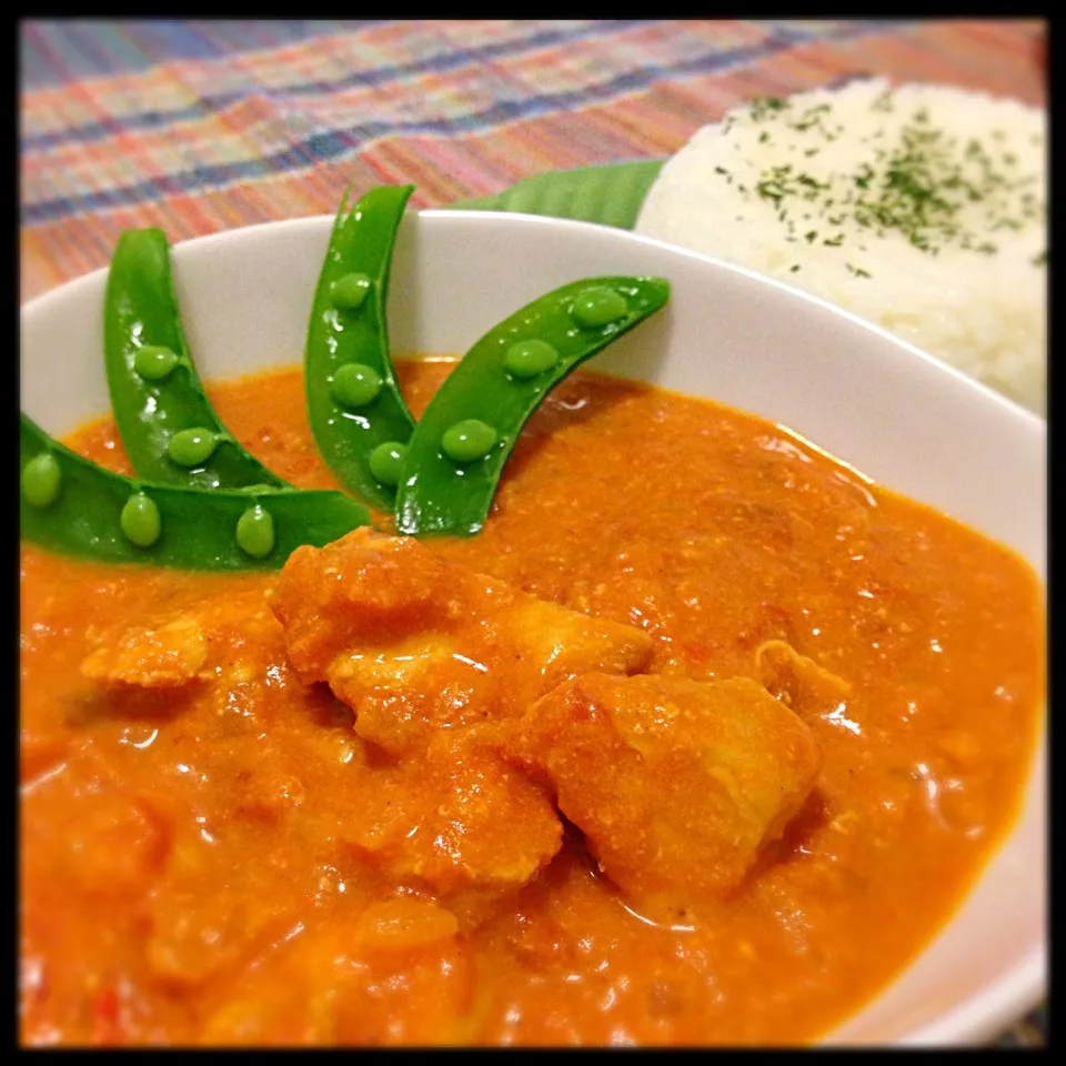 朝から作ったバターチキンカレー！|ちぇさん