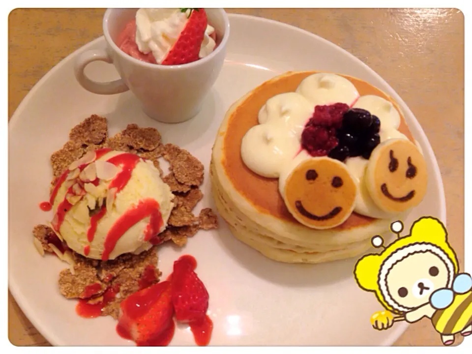 Snapdishの料理写真:パンケーキo(>ω<*)o|nanatasu♡♡さん