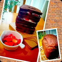 ふんわりチョコパンでフルーツサンド