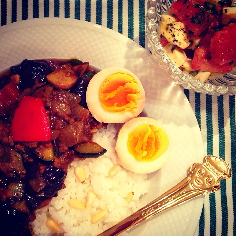 粗びき肉と茄子とトマトのカレー♥︎|Hiromidaiさん