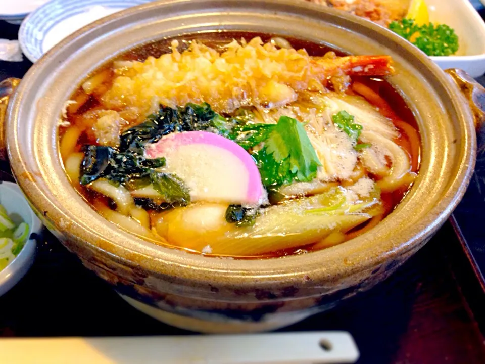 ＠そば処 しみず「この蒸し暑いのに鍋焼きうどん食べました！」|TETSU♪😋さん