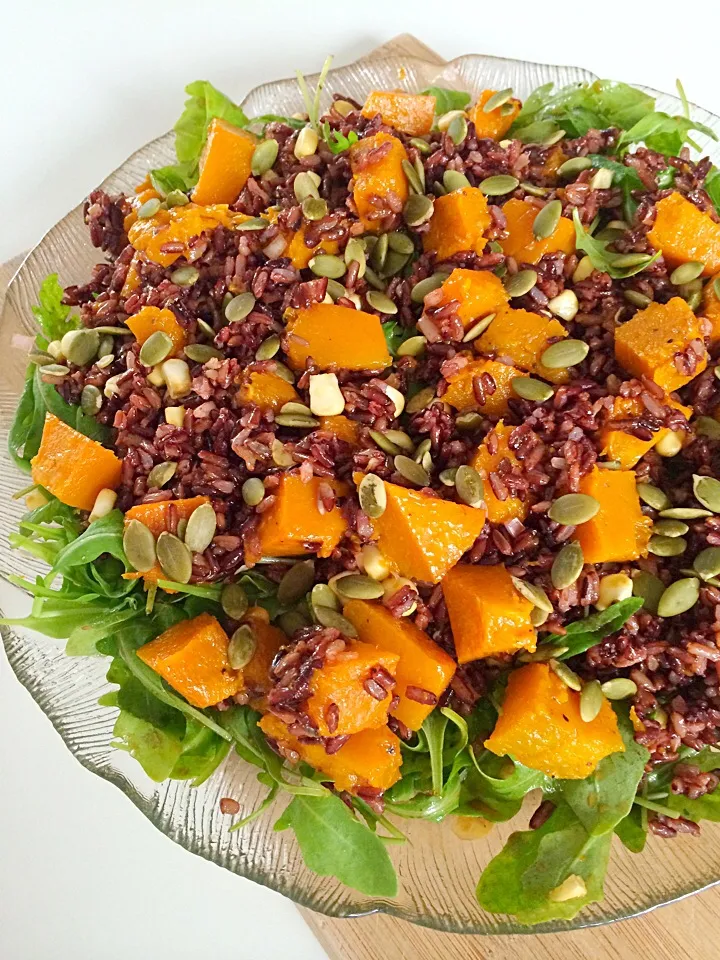 Pumpkin, black rice and rocket salad|12Dragonさん