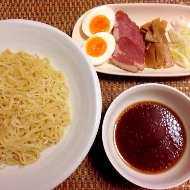 今日の晩ご飯はつけ麺。チャーシューがなかったので鴨肉にしました。|chacoさん