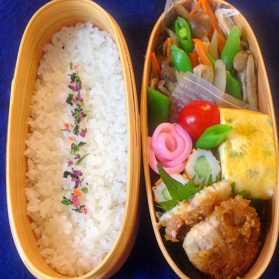 ネギ味噌のっけ弁当|びすこさん