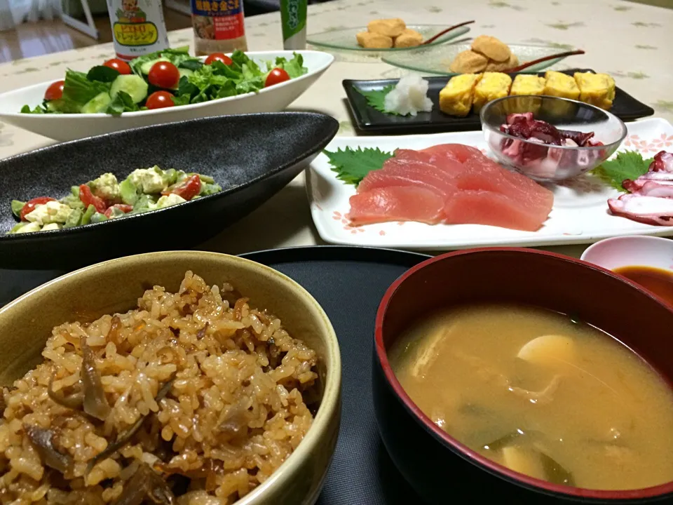 牛肉ごぼう混ぜご飯定食💓|makoさん