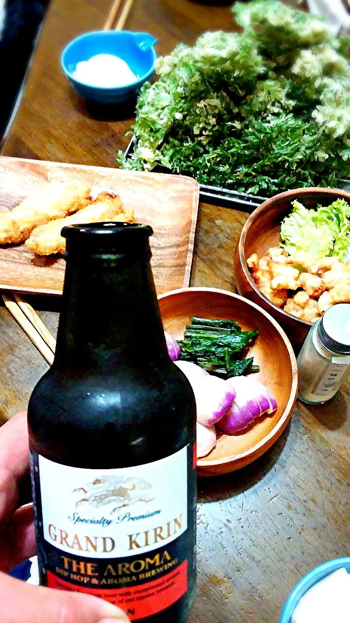 セブンで当たった🍺～と、去年食べ損ねた！葉付き人参の天ぷら～💜乙|いよこ🍻さん