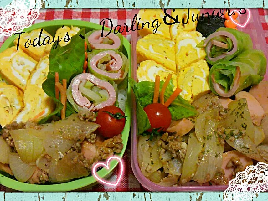 ♡Today's 、Darling＆Junior.のお弁当・・|kimikimi󾬍さん