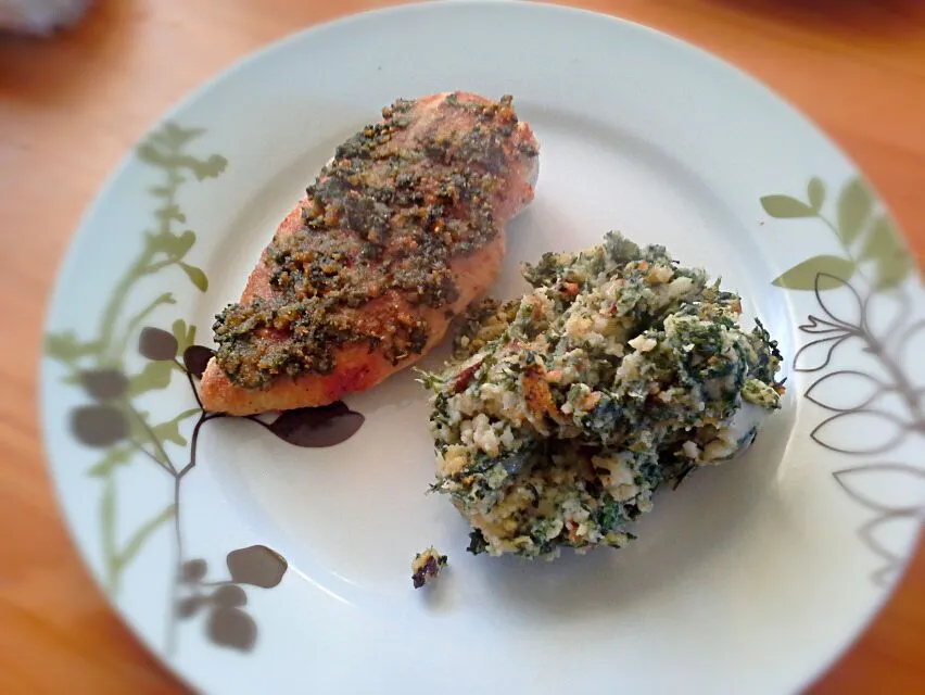 Oregano-orange rubbed chicken breast with spinach champ|Fe's kitchenさん