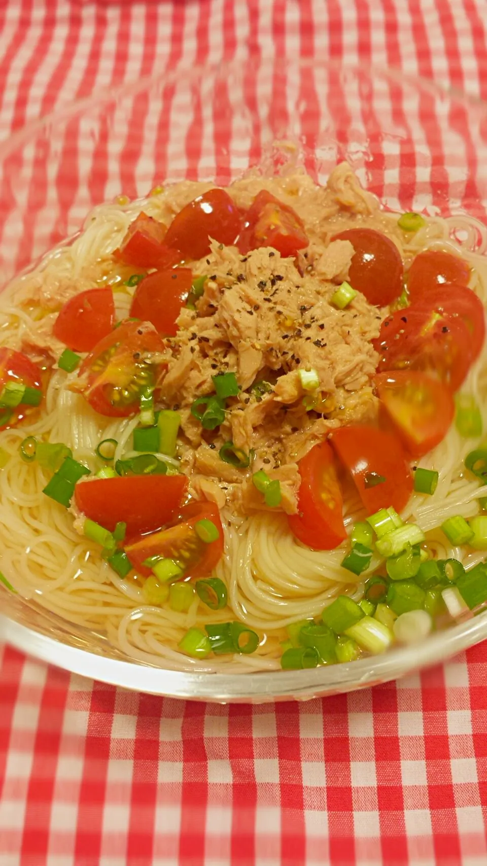 ツナトマトそうめん|かめゆみさん