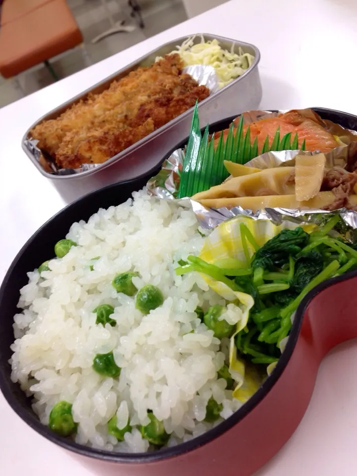 ✨お豆の炊き込みご飯弁当😍|中さんさん