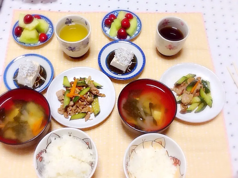 Snapdishの料理写真:晩ご飯♡꒰*･ω･人･ω･*꒱♡|さとう かおりさん