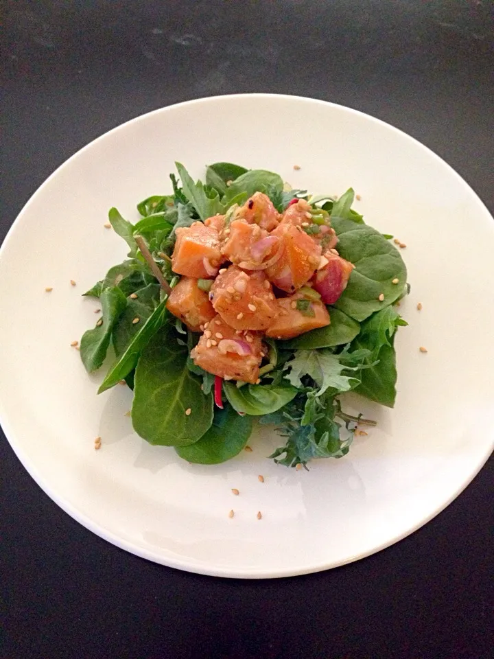 Ahi salmon salad|leannaさん