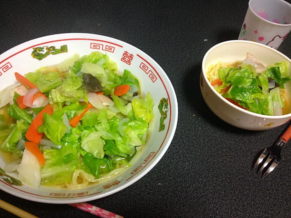 野菜たっぷり冷やしラーメン|うるしちかさん