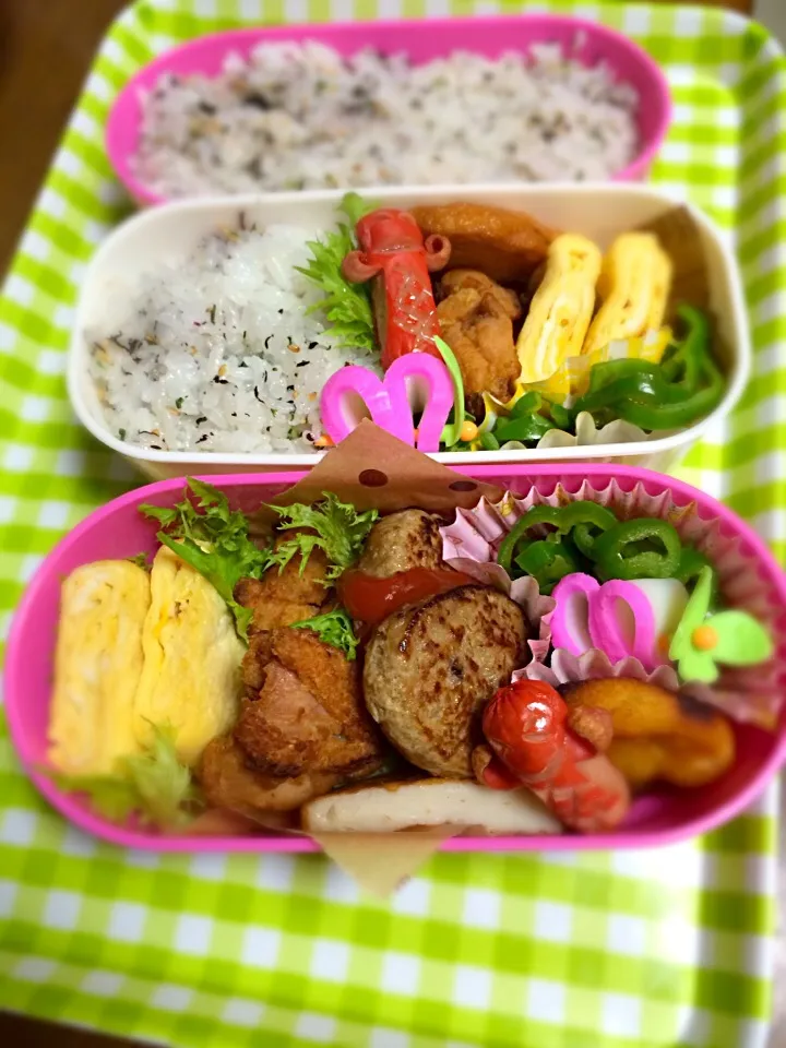 Snapdishの料理写真:JK楓と祈のお弁当5/29|よこたんさん