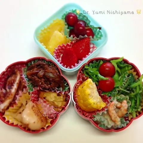 Snapdishの料理写真:ドクターにしやま由美式ダイエットプレートの美味しいお弁当‼︎|ドクターにしやま由美式時計回りダイエットプレートさん