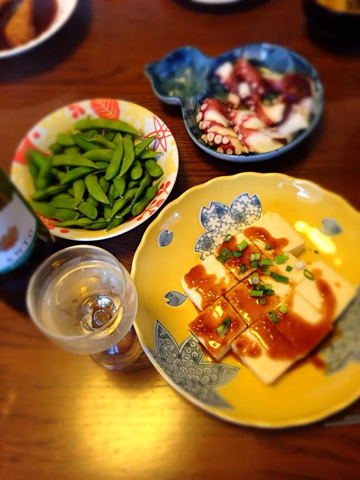 豆腐ステーキで乾杯🍻|しのてらさん