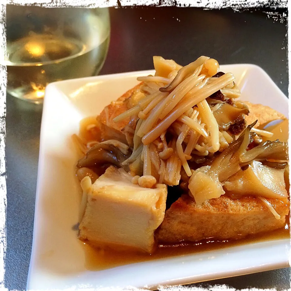 今宵コーズ亭お通しはʕ-̼͡-ʔ焼き厚揚げとチノコいろいろのタイタンʕ-̼͡-ʔ🍄オカミひとりで営業ちうʕ-̼͡-ʔ|七海さん