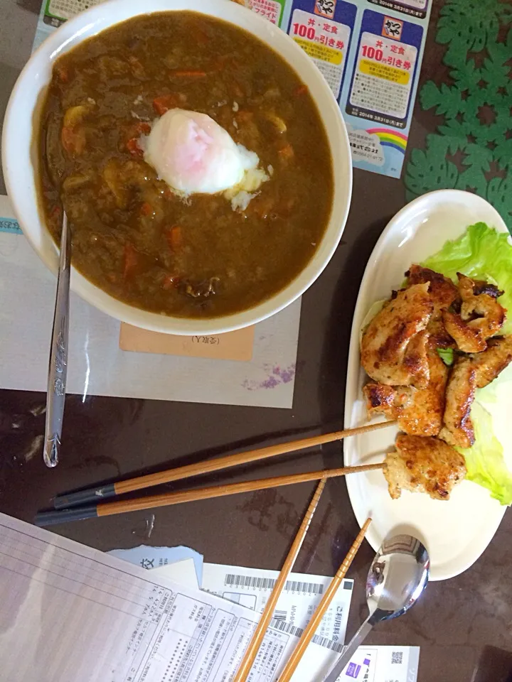 カレーうどん チキン|ぽんいおさん