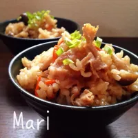 うまうま〜♡焼肉のタレで♡炊き込みご飯