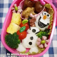 Snapdishの料理写真:アナと雪の女王♡オラフ弁当(長女の遠足弁当)|みぞれっちさん