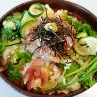 釣マルイカの沖漬けのお茶漬け|清水希香さん