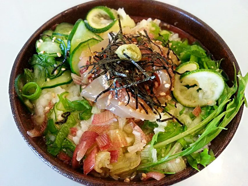 釣マルイカの沖漬けのお茶漬け|清水希香さん