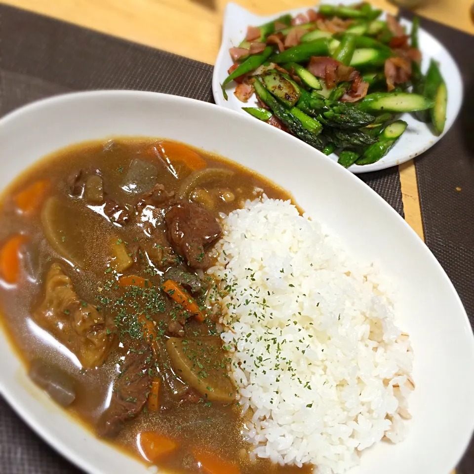 牛すじ煮込みの残りで作った和風牛すじカレー！|misakiさん