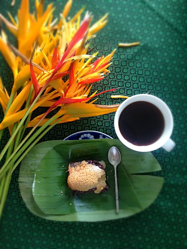 Sticky rice with coconut custard|jirawanさん