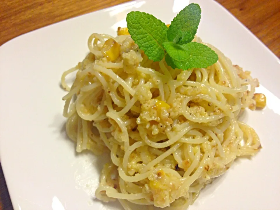 もちきびコーンのカルボナーラ|山口 知夏さん