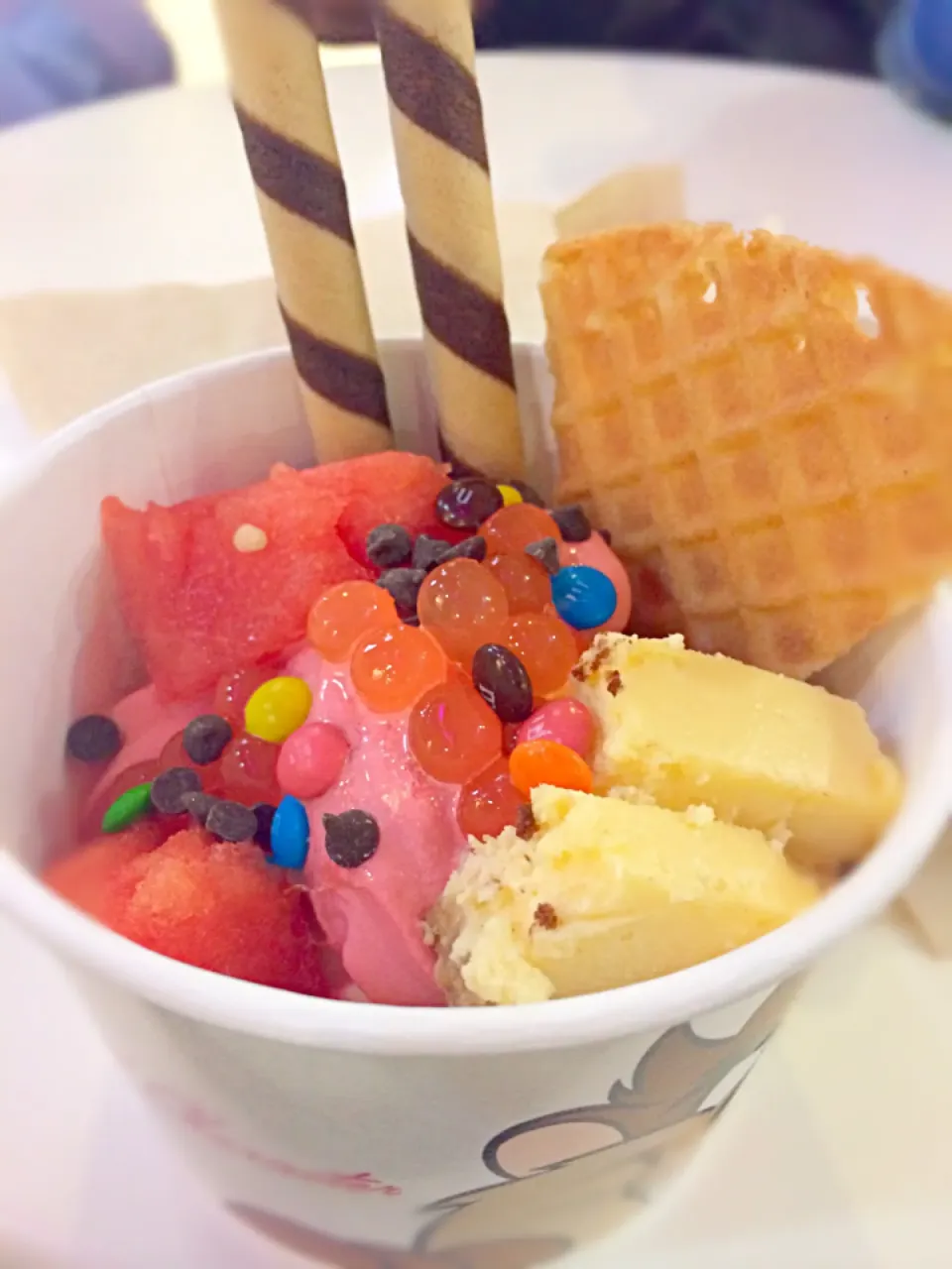 Red Velvet flavoured yogurt at YogurtLand|maricarさん