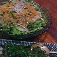 Snapdishの料理写真:水餃子サラダ/ gyouza salad|Susana Haradaさん